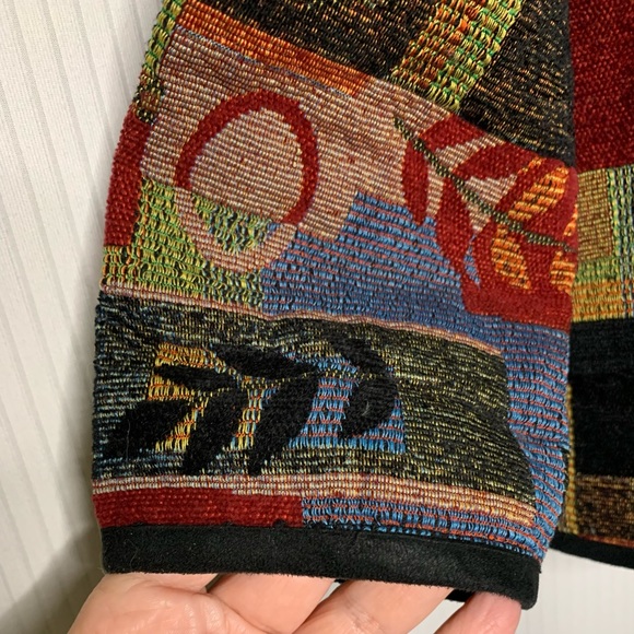 Tradition Country Collection Multicolor Tapestry Jacket Size 16 - Picture 3 of 9